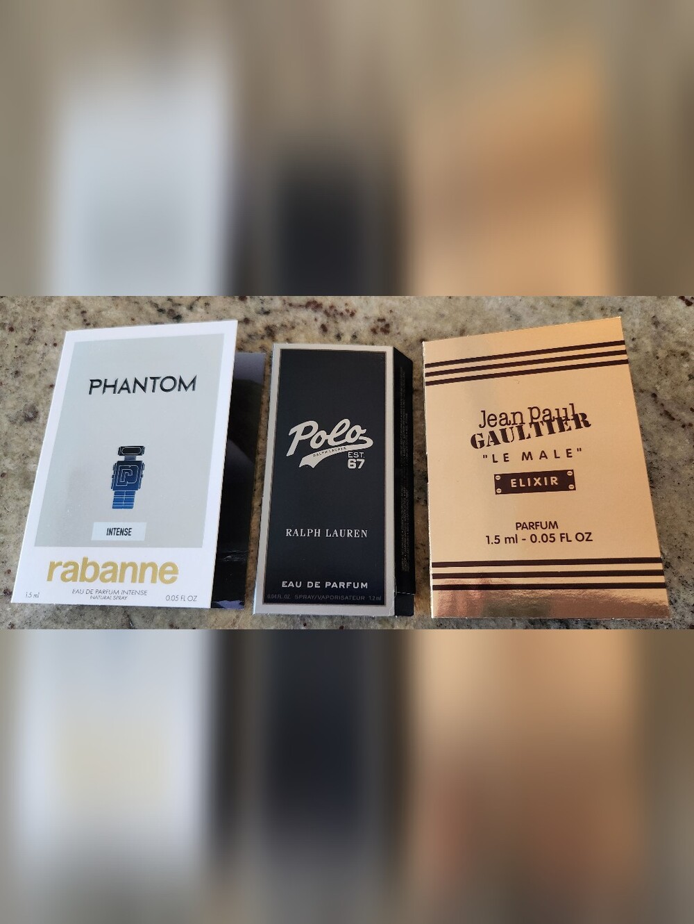Phantom Intense Rabanne, Polo Est. 67, Jean Paul Gaultier Le Male Elixir